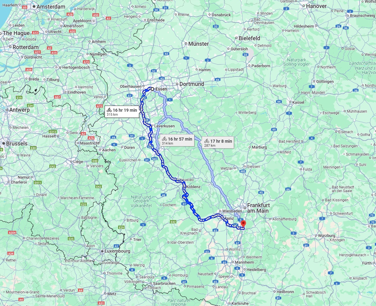 Anreise von Essen Zu Darmstadt Über 