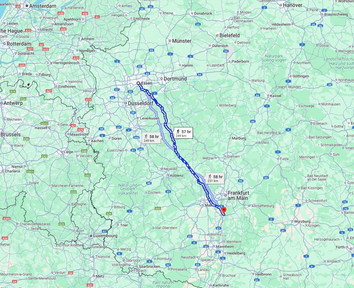 Anreise von Essen Zu Darmstadt Über 
