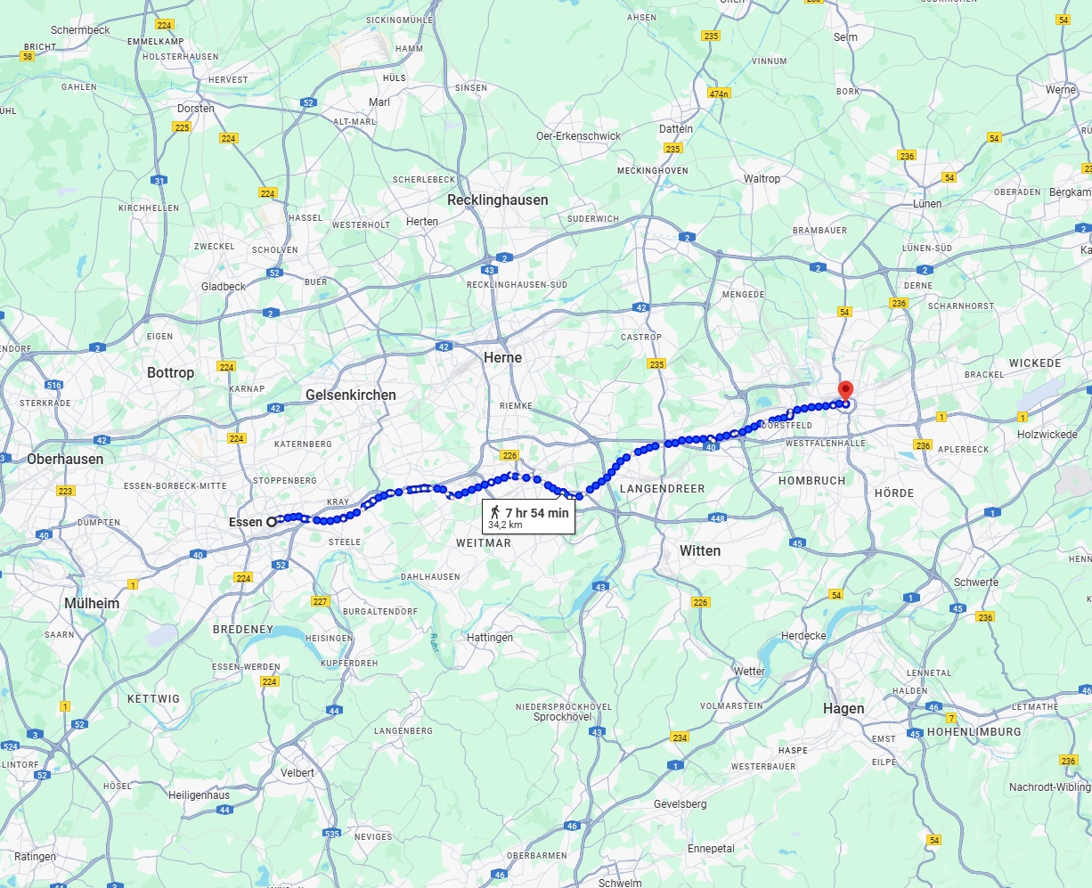 Anreise von Essen Zu Dortmund Über 