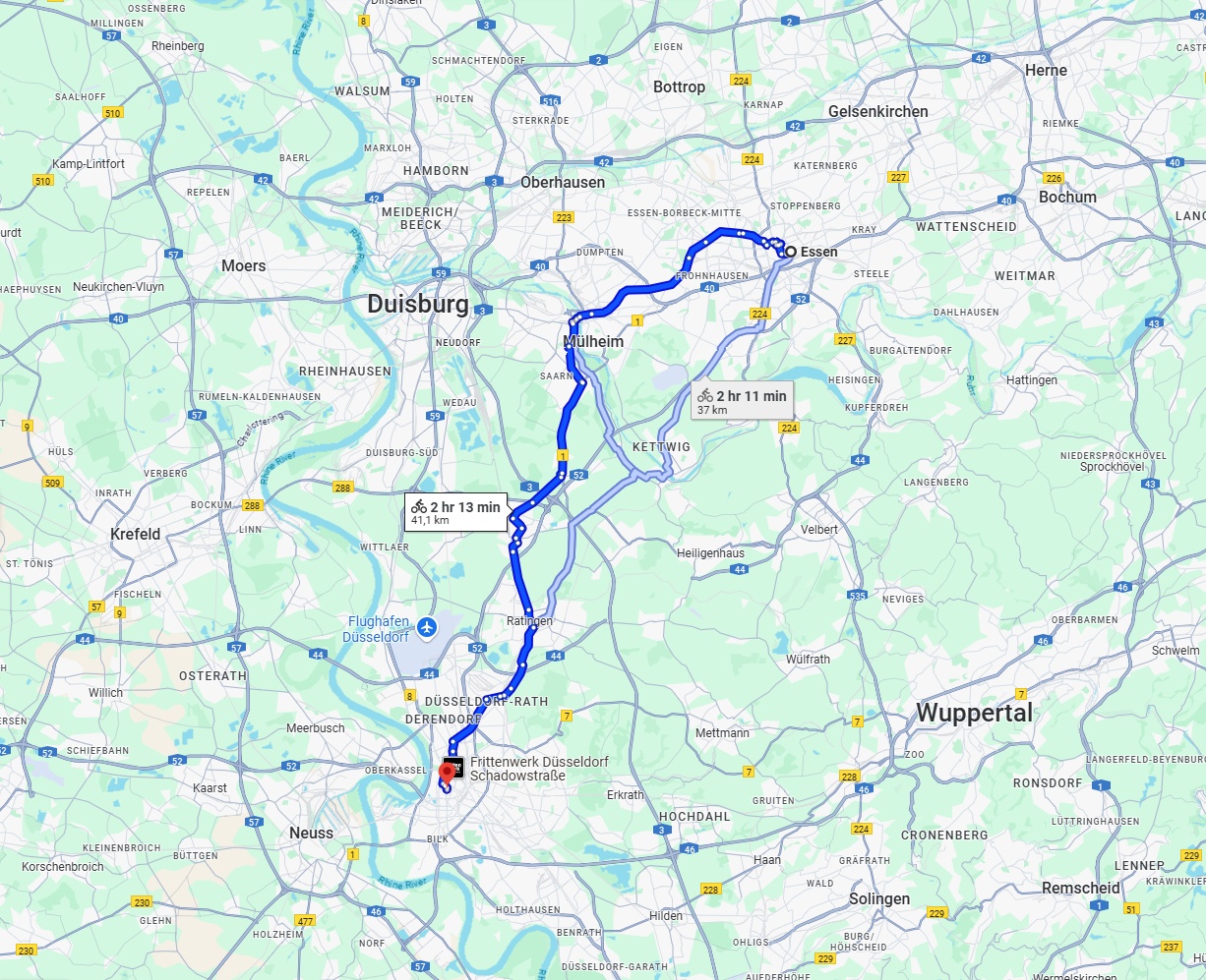 Anreise von Essen Zu Düsseldorf Über 