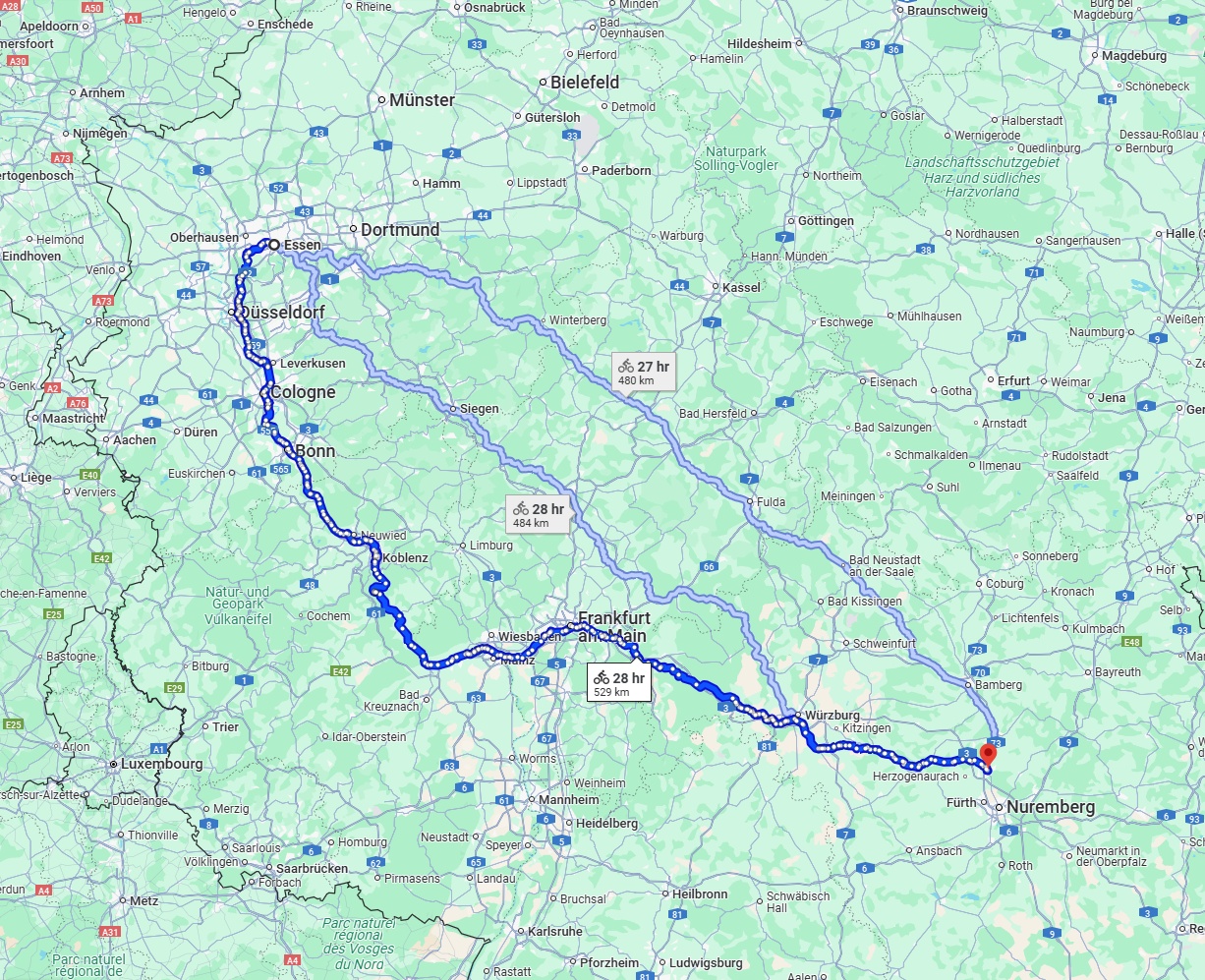 Anreise von Essen Zu Erlangen Über 