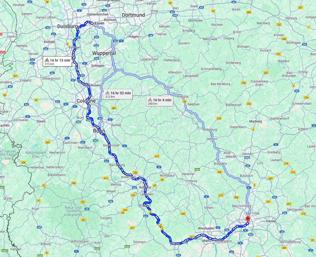 Anreise von Essen Zu Frankfurt am Main Über 