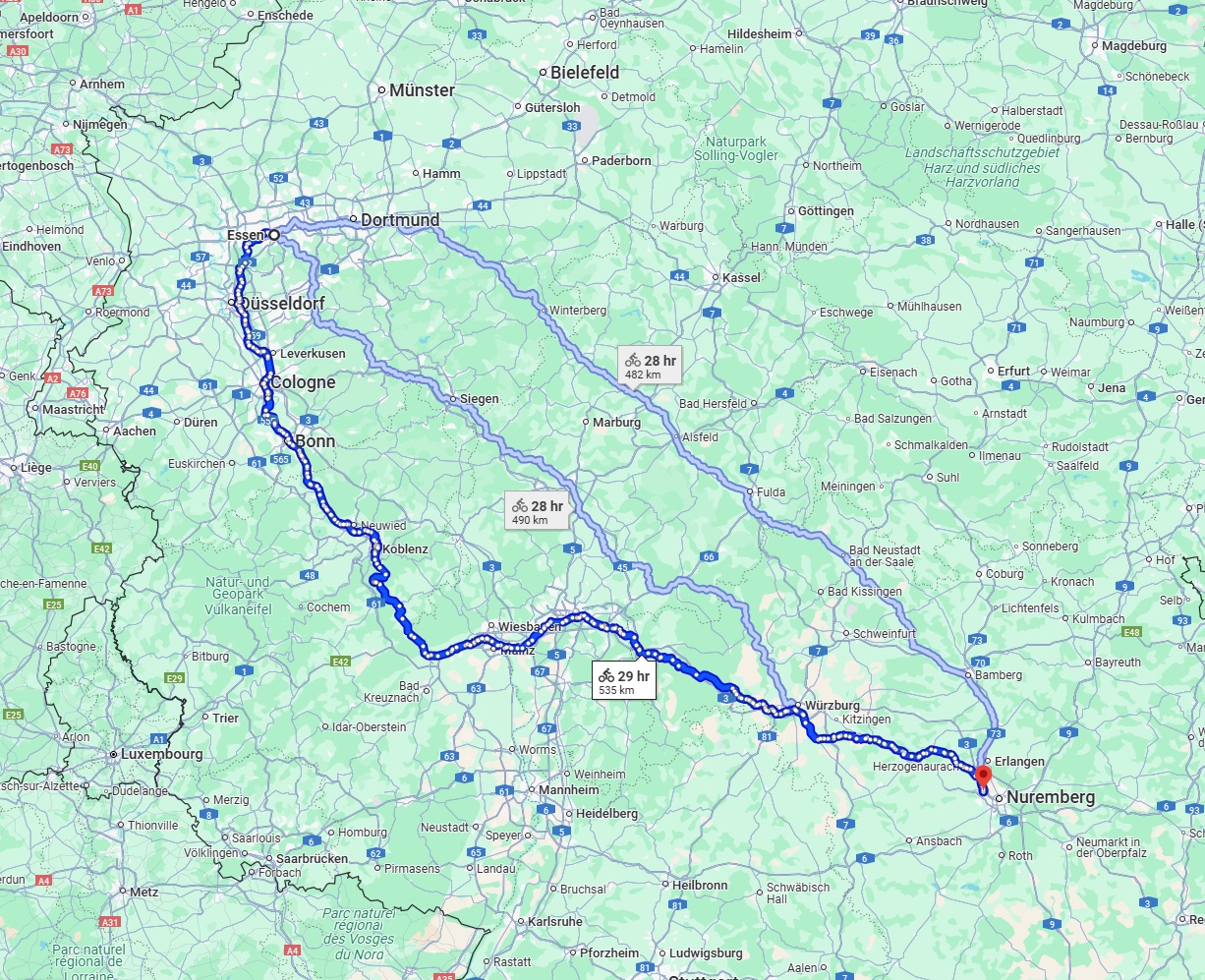 Anreise von Essen Zu Fürth Über 