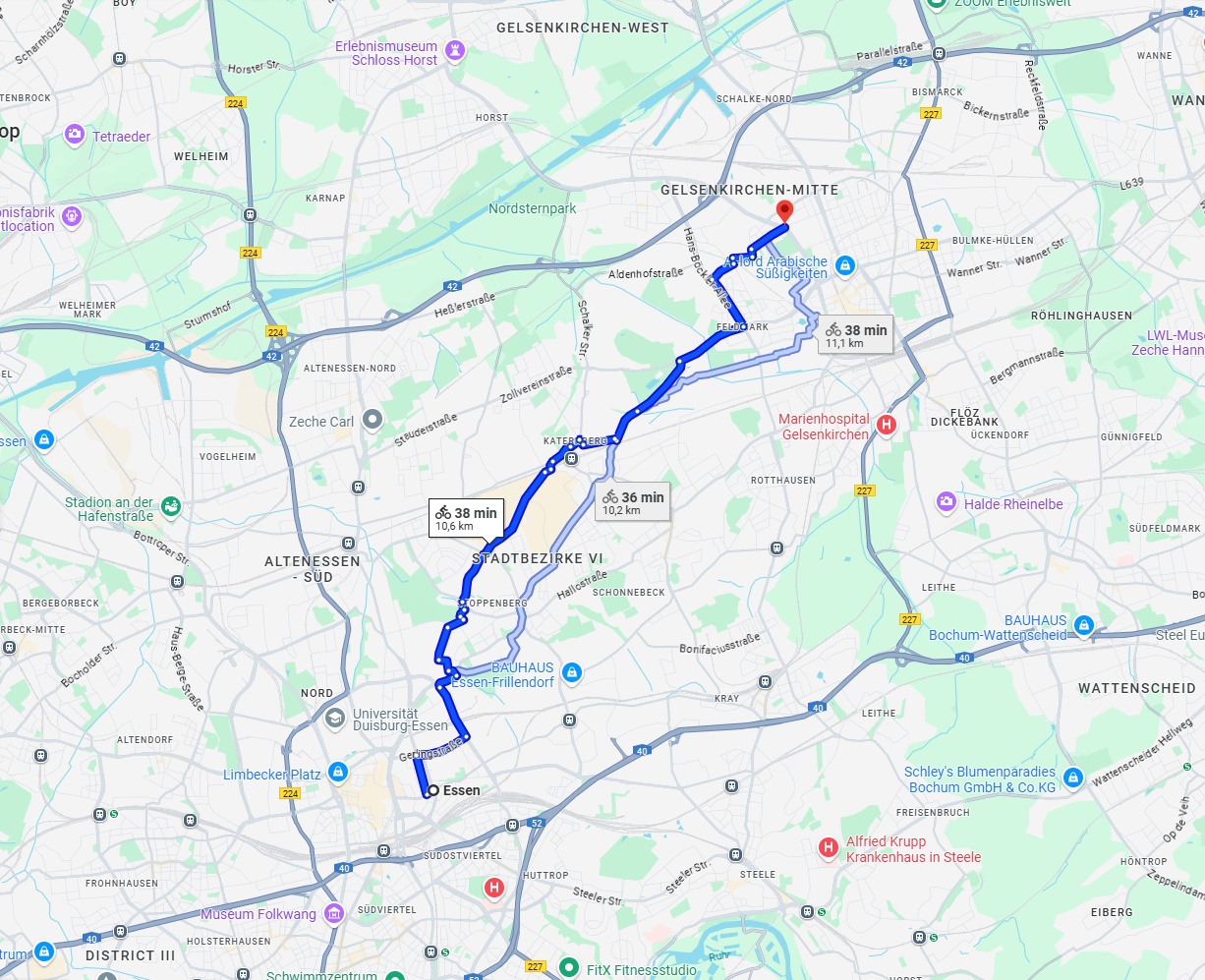 Anreise von Essen Zu Gelsenkirchen Über 