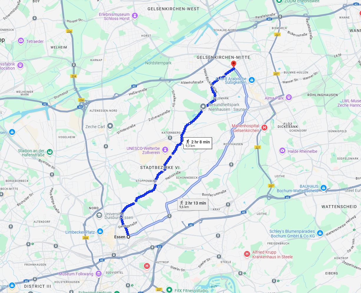 Anreise von Essen Zu Gelsenkirchen Über 
