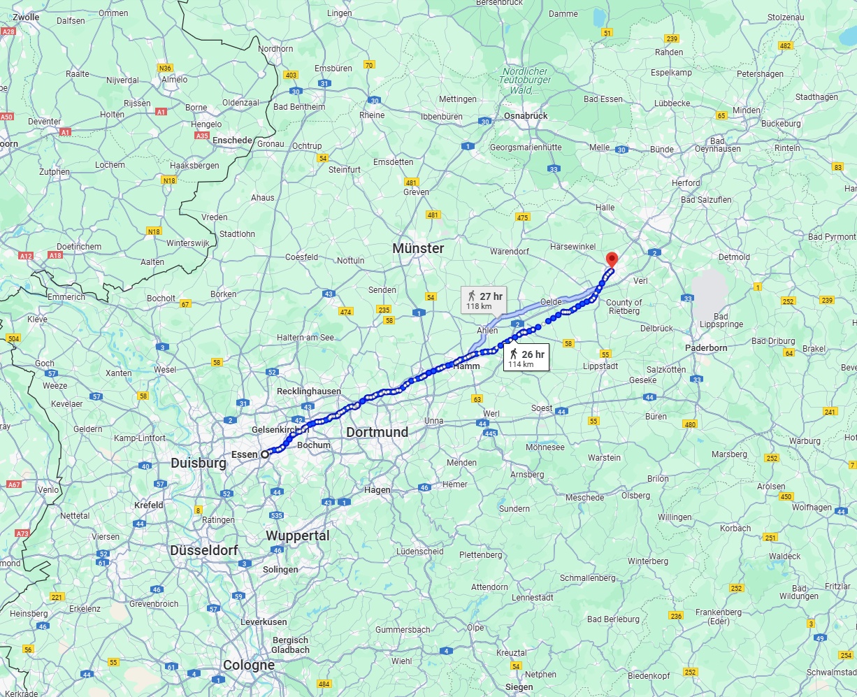 Anreise von Essen Zu Gütersloh Über 