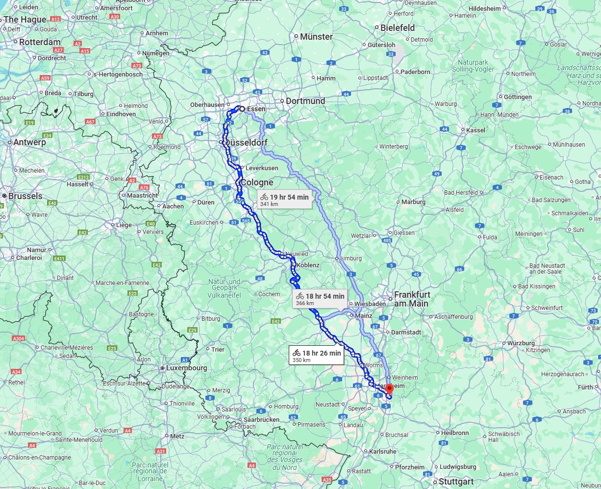 Anreise von Essen Zu Heidelberg Über 