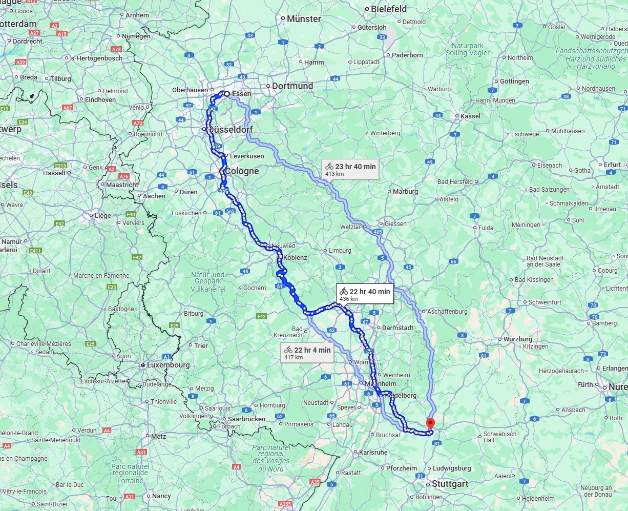 Anreise von Essen Zu Heilbronn Über 