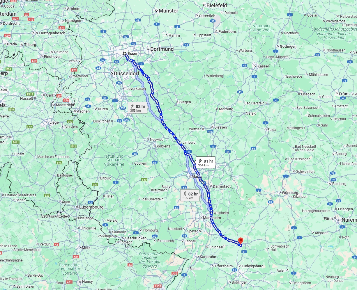 Anreise von Essen Zu Heilbronn Über 