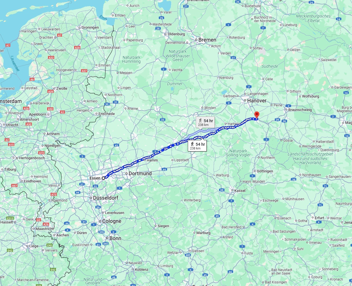 Anreise von Essen Zu Hildesheim Über 