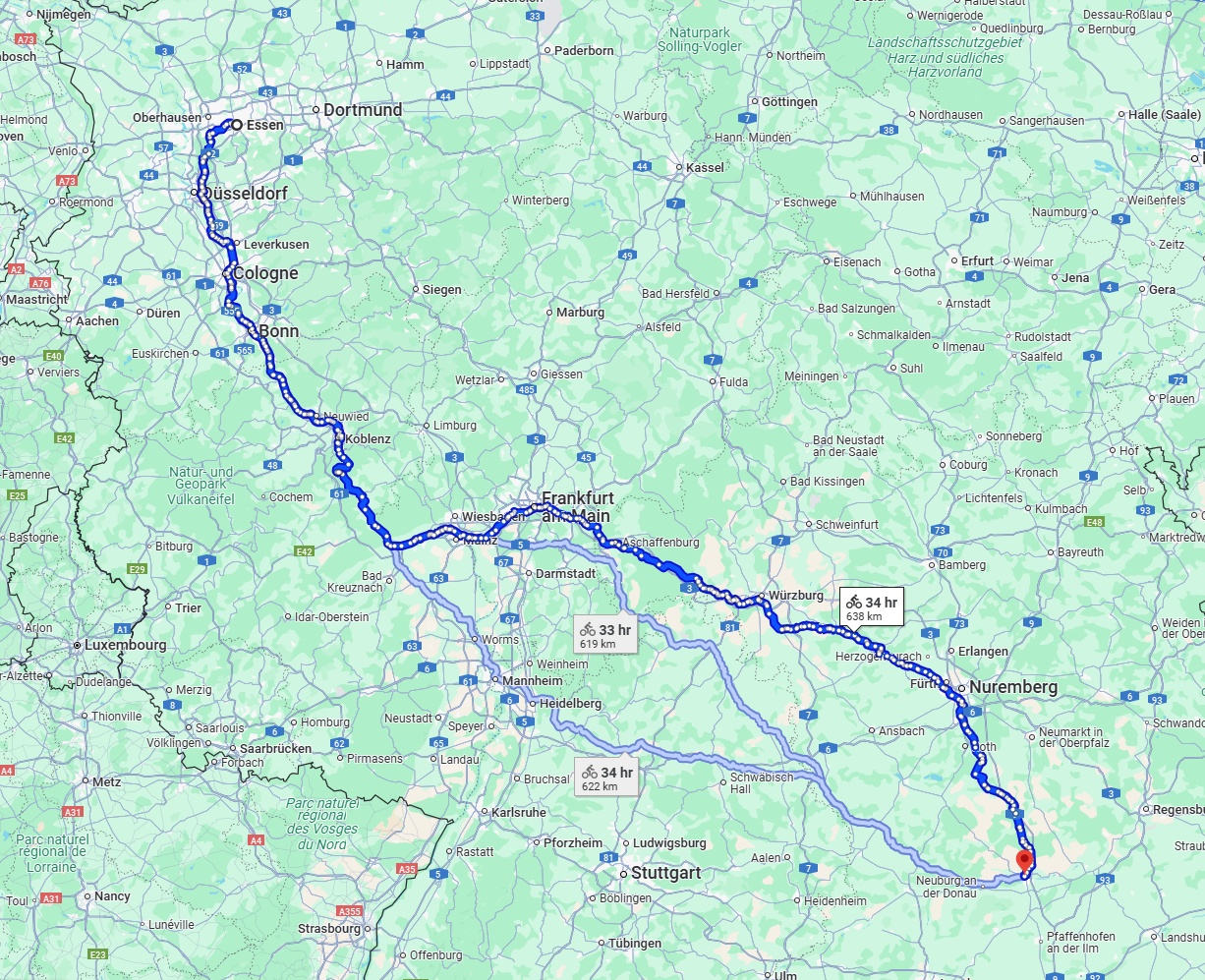 Anreise von Essen Zu Ingolstadt Über 