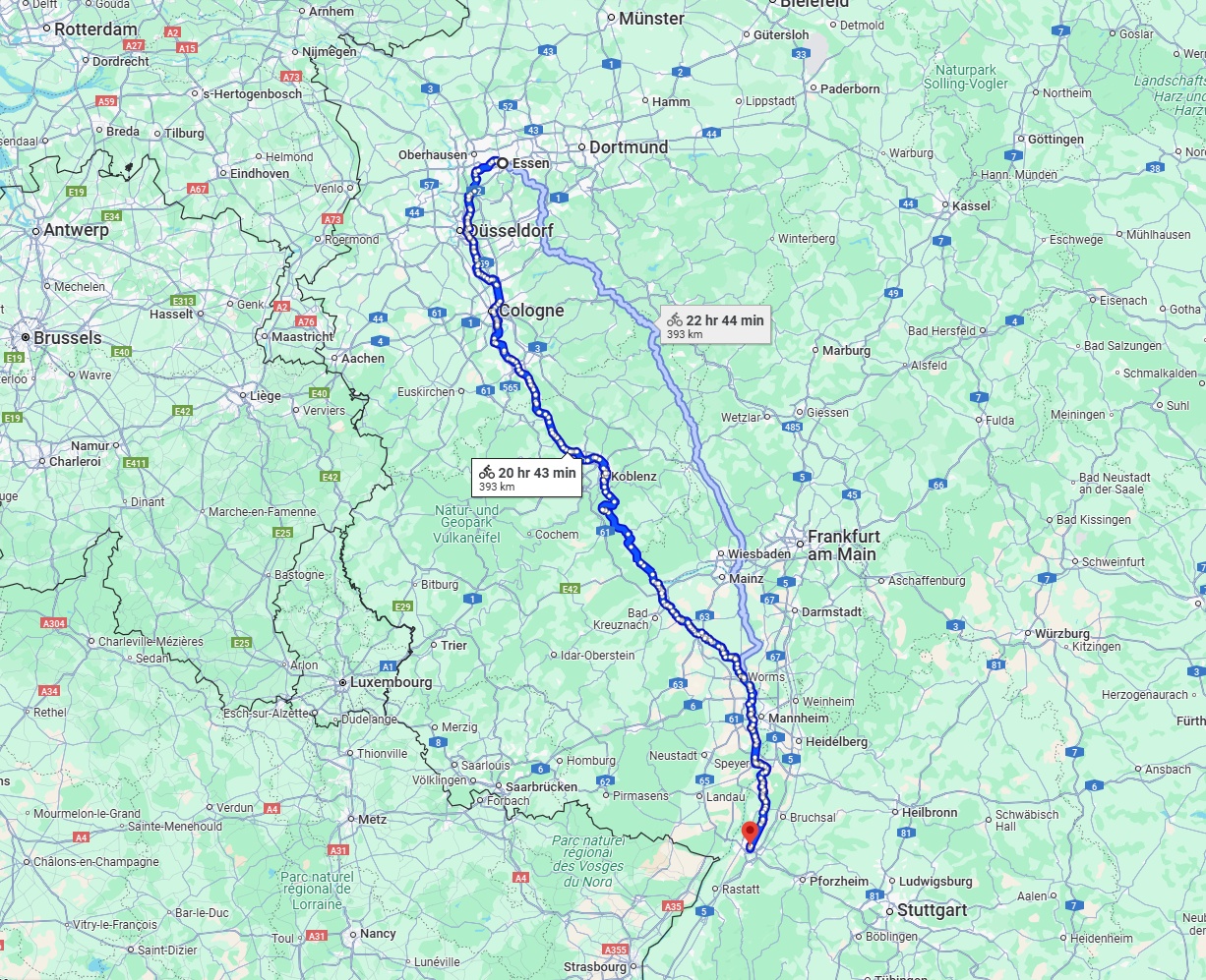 Anreise von Essen Zu Karlsruhe Über 