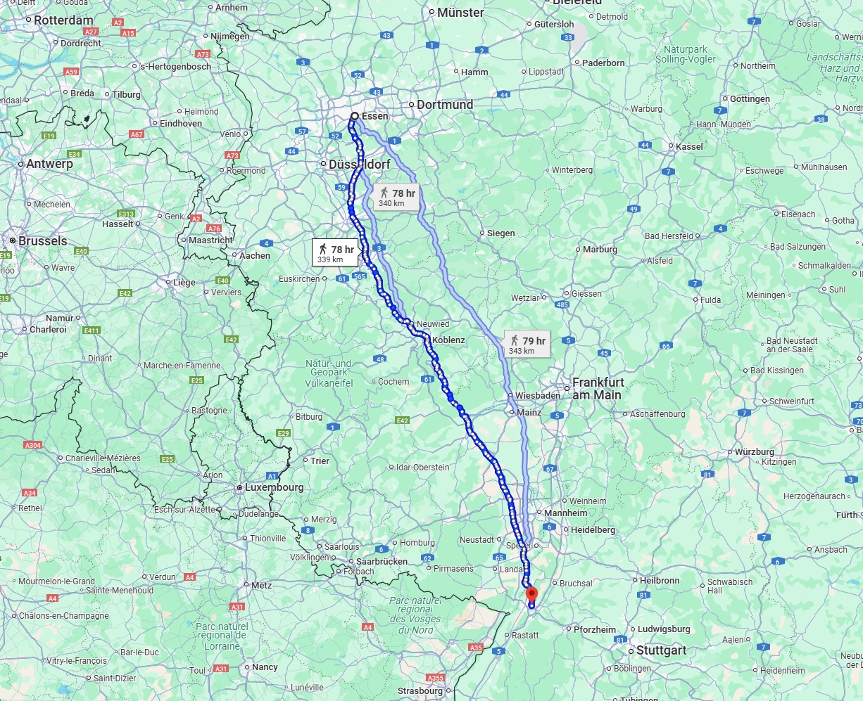 Anreise von Essen Zu Karlsruhe Über 
