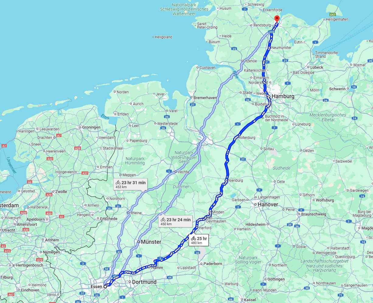 Anreise von Essen Zu Kiel Über 