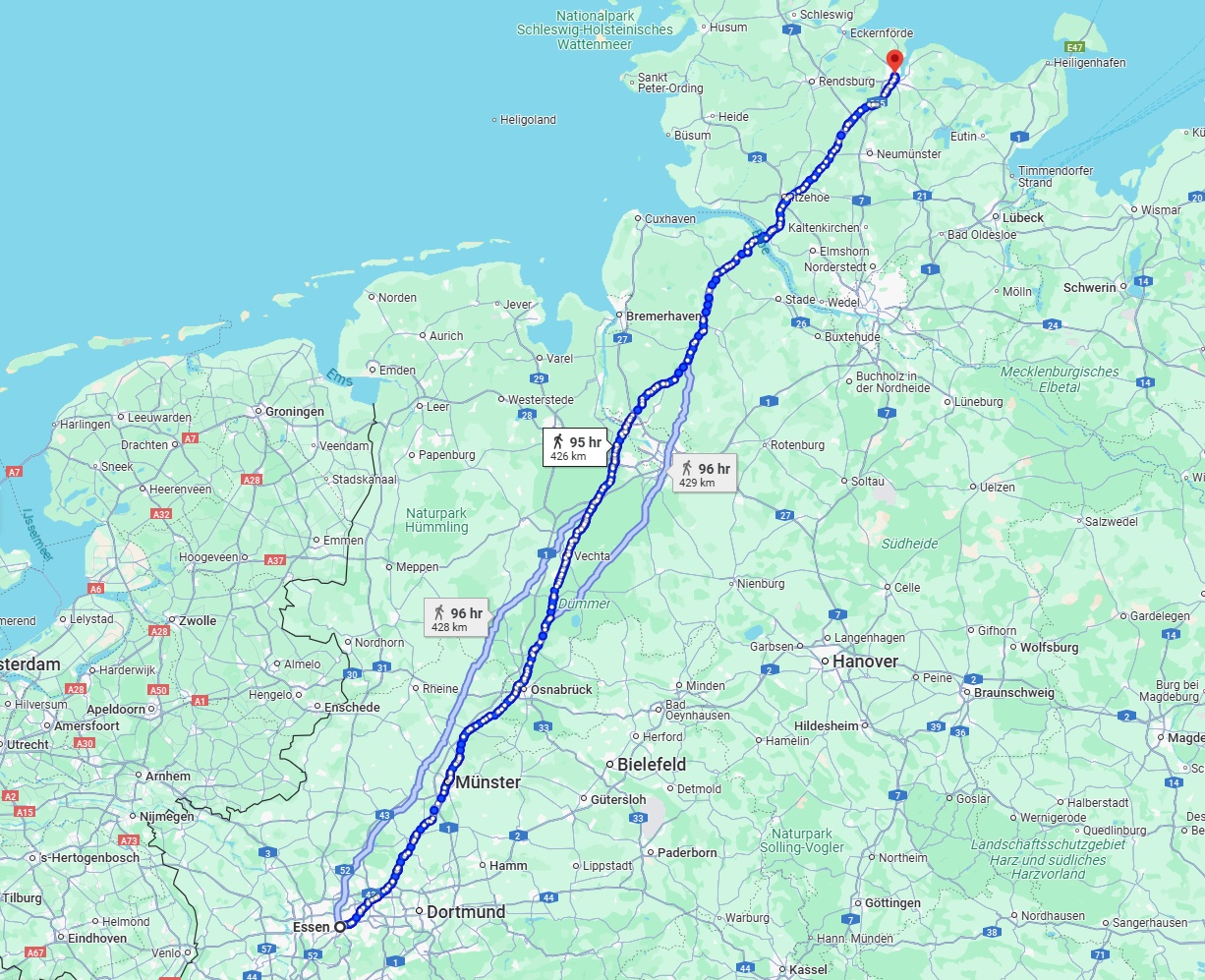 Anreise von Essen Zu Kiel Über 