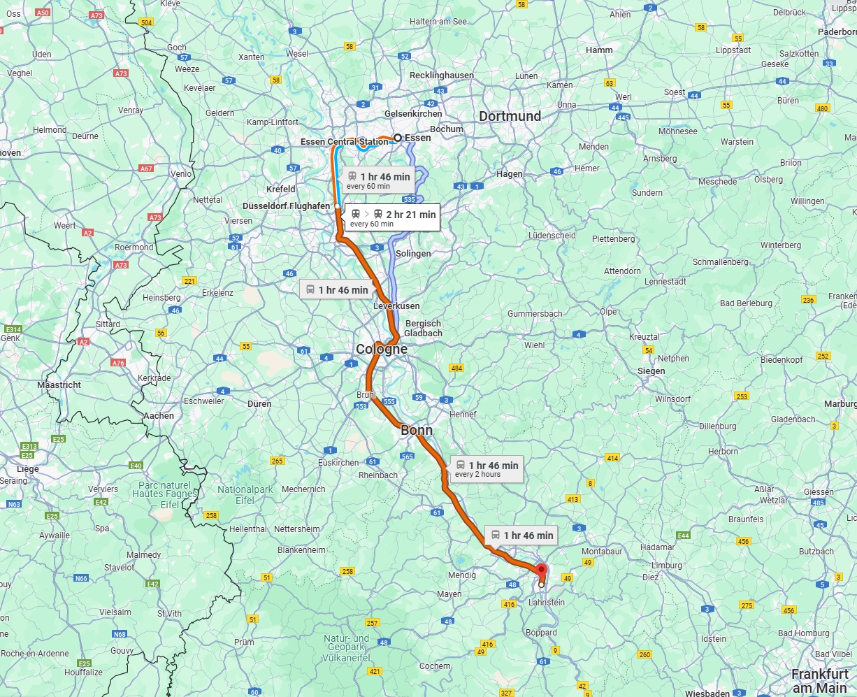 Anreise von Essen Zu Koblenz Über 