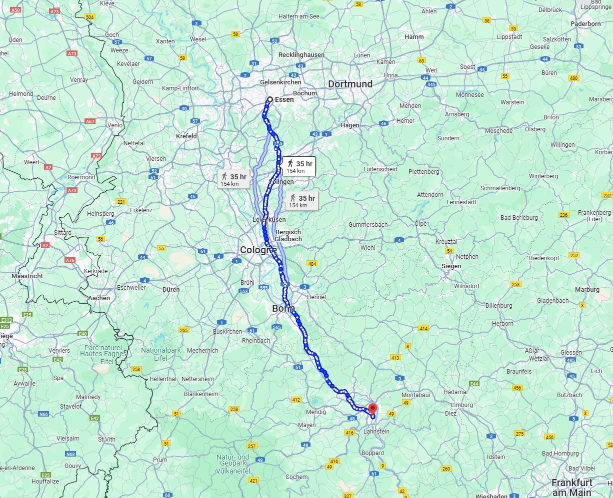 Anreise von Essen Zu Koblenz Über 