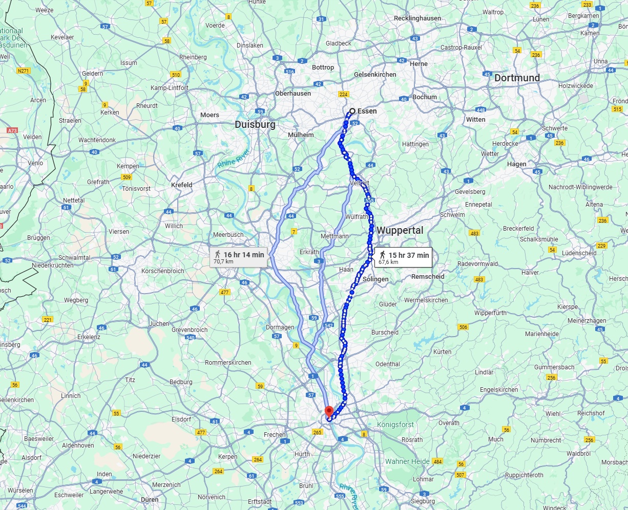 Anreise von Essen Zu Köln Über 