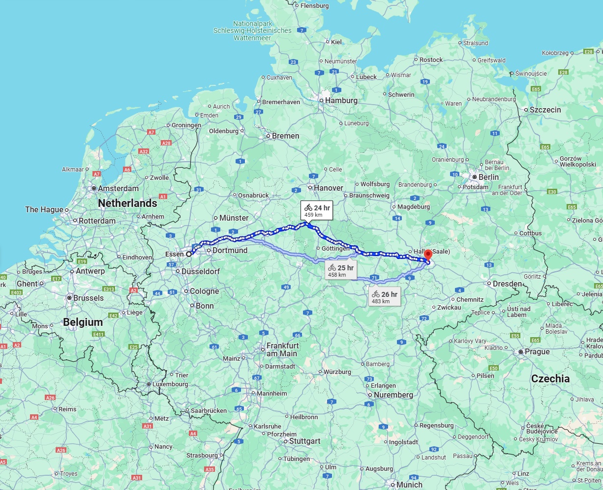 Anreise von Essen Zu Leipzig Über 