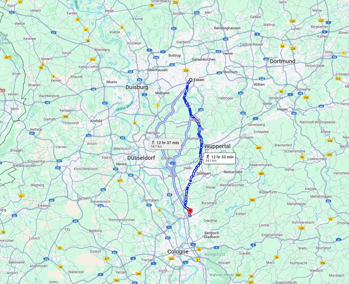 Anreise von Essen Zu Leverkusen Über 
