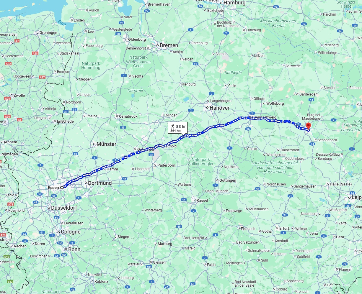 Anreise von Essen Zu Magdeburg Über 