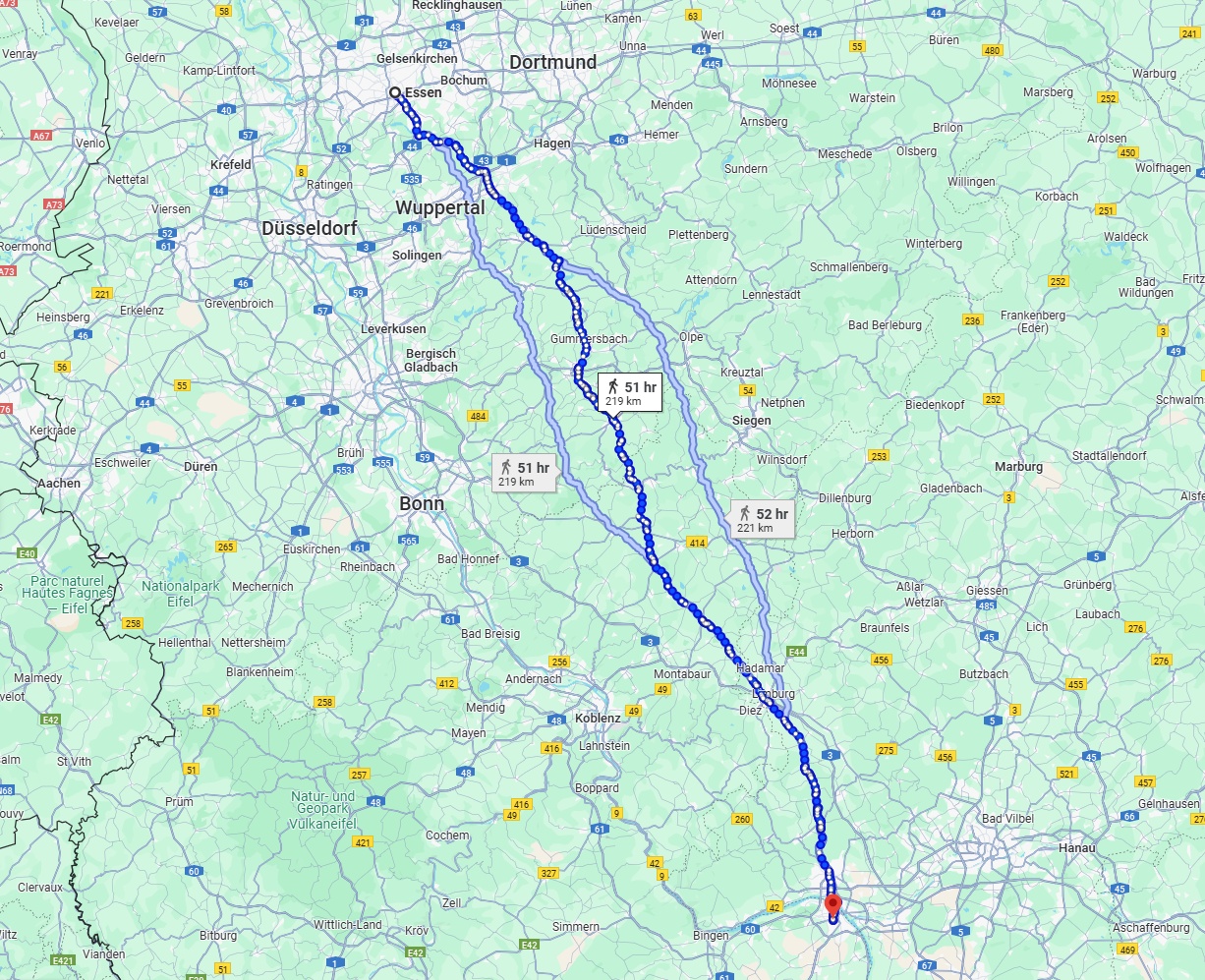 Anreise von Essen Zu Mainz Über 