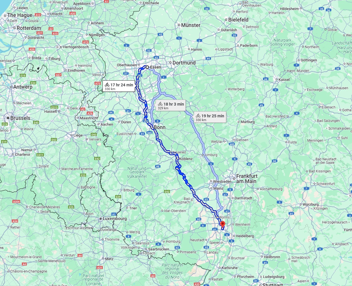 Anreise von Essen Zu Mannheim Über 