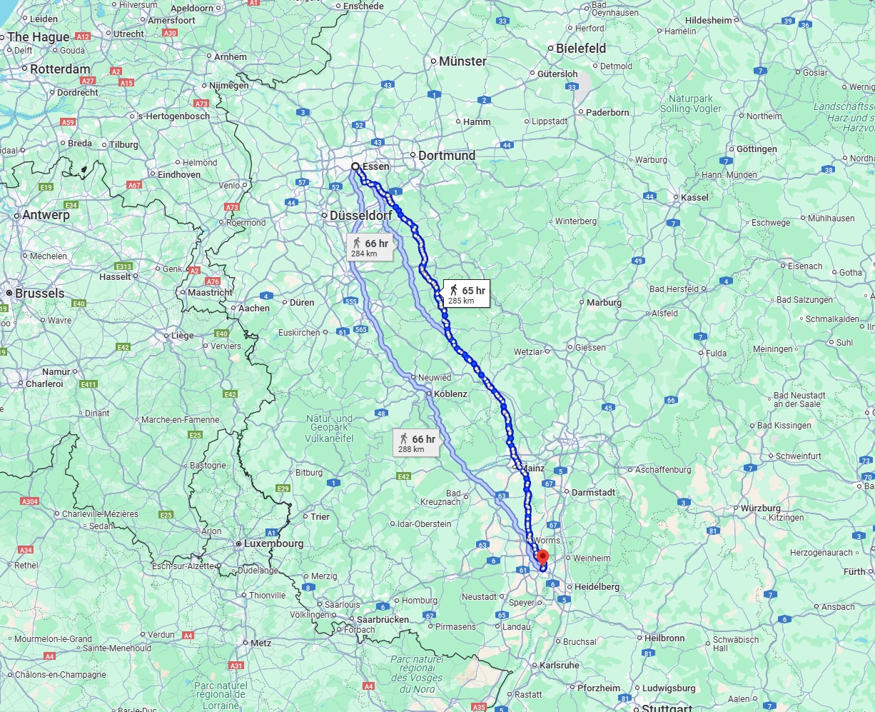 Anreise von Essen Zu Mannheim Über 
