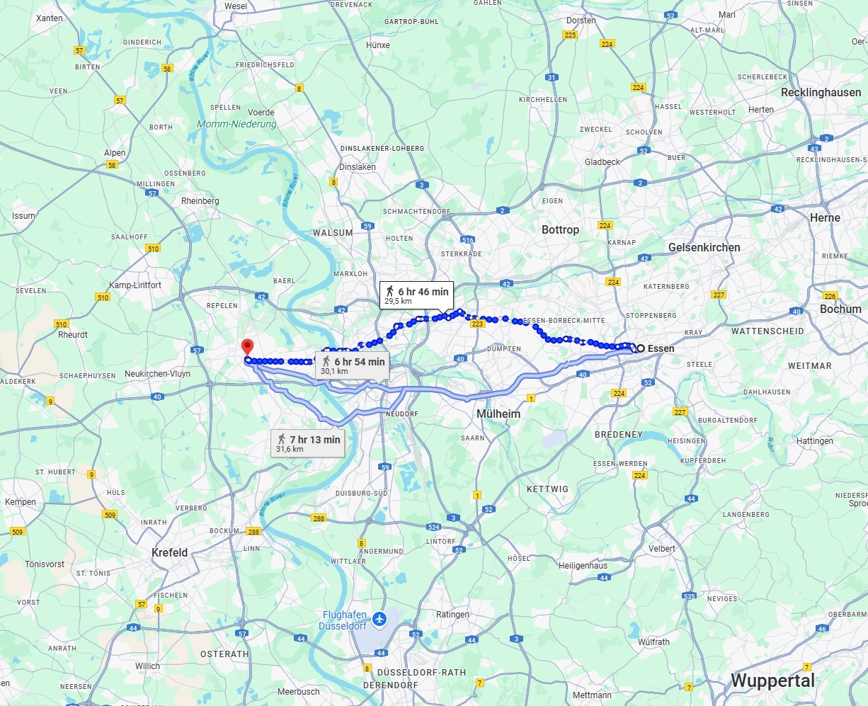 Anreise von Essen Zu Moers Über 