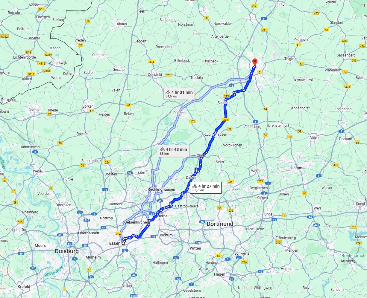 Anreise von Essen Zu Münster Über 
