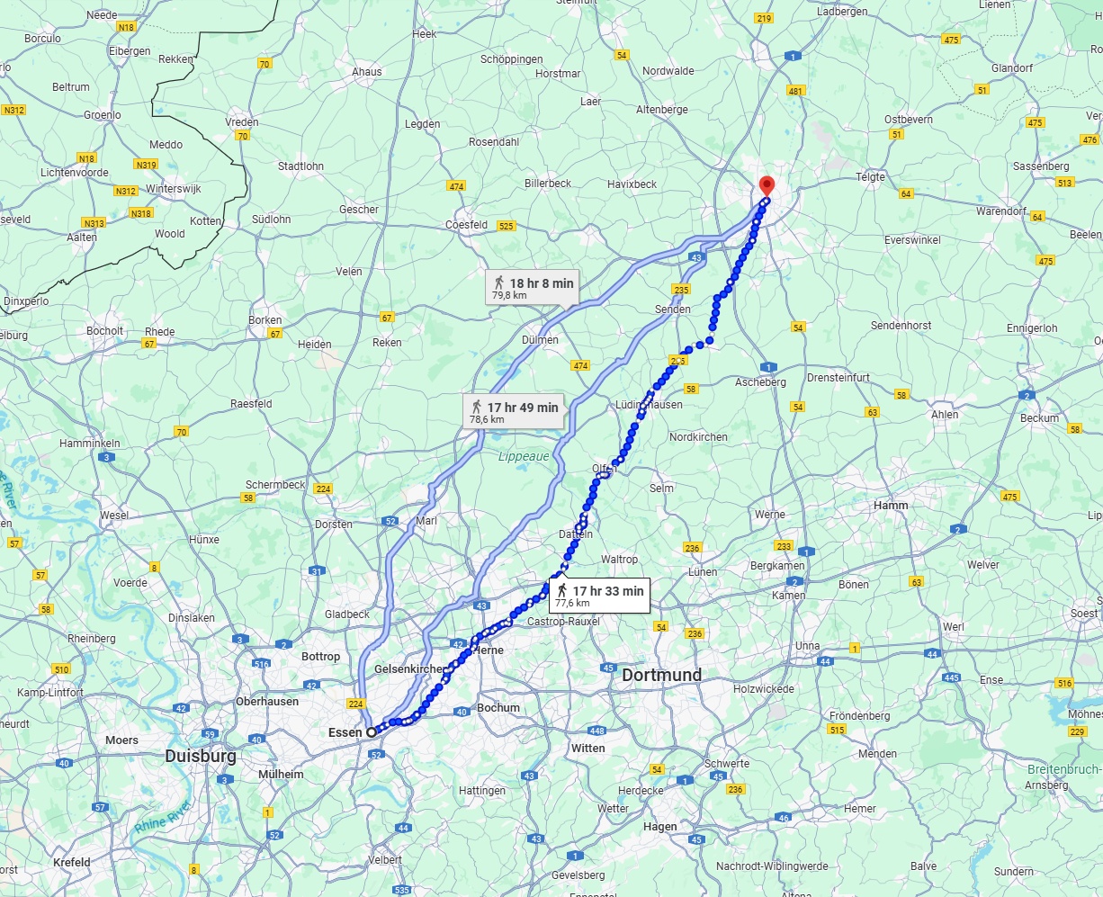 Anreise von Essen Zu Münster Über 