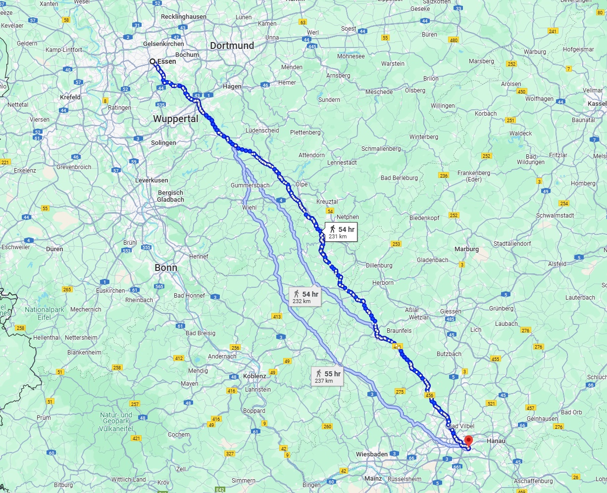Anreise von Essen Zu Offenbach am Main Über 
