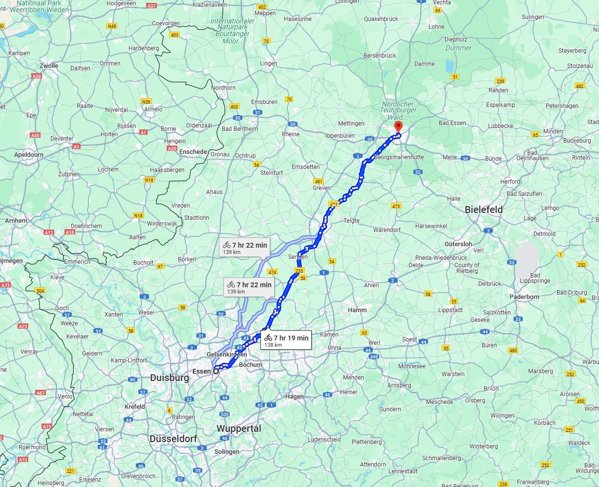 Anreise von Essen Zu Osnabrück Über 