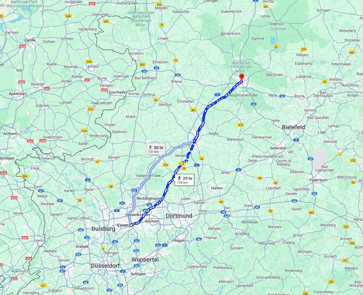 Anreise von Essen Zu Osnabrück Über 