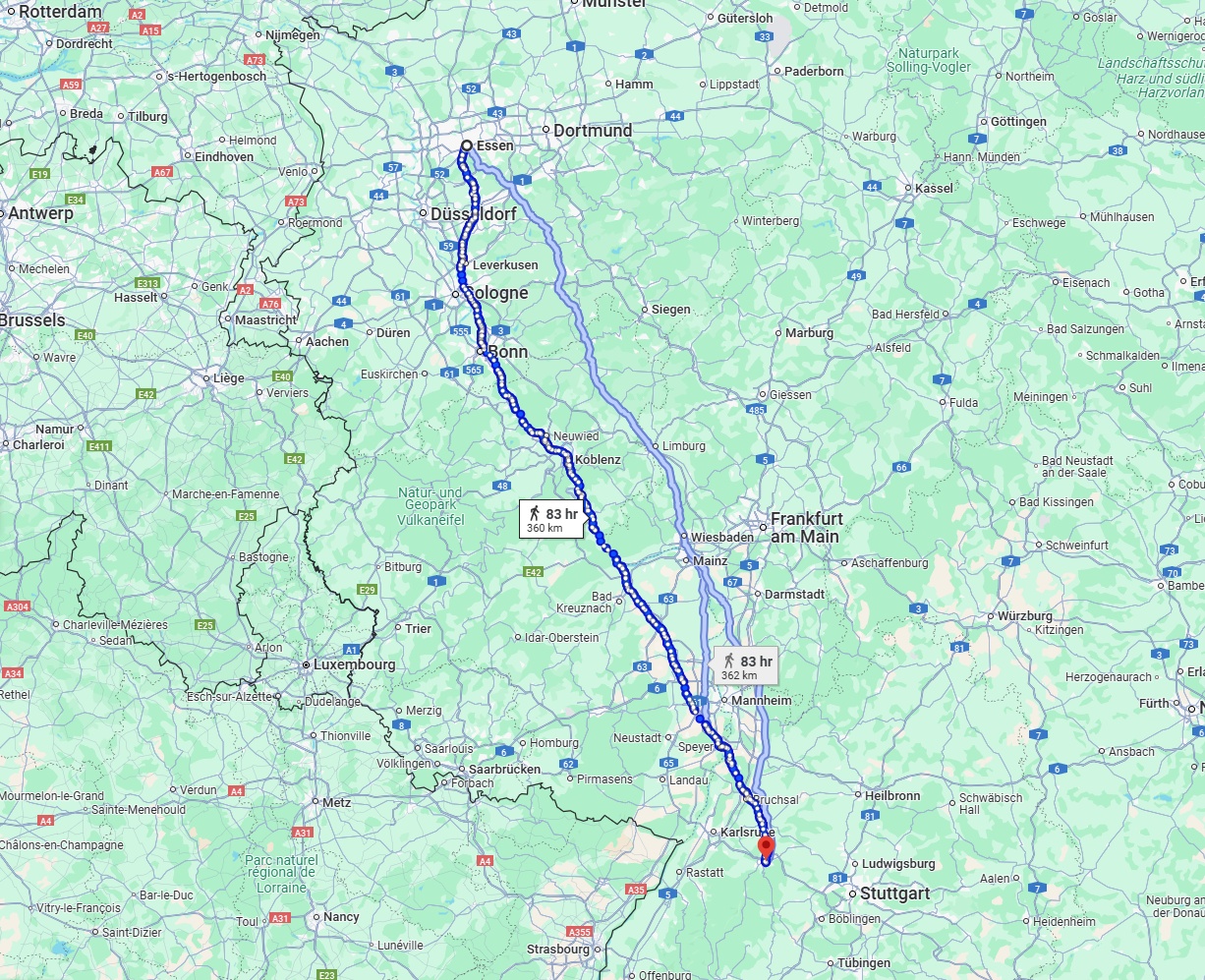 Anreise von Essen Zu Pforzheim Über 