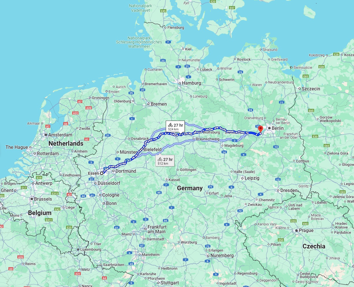 Anreise von Essen Zu Potsdam Über 