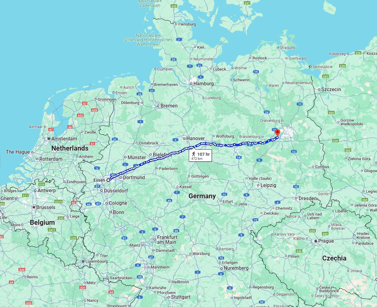 Anreise von Essen Zu Potsdam Über 