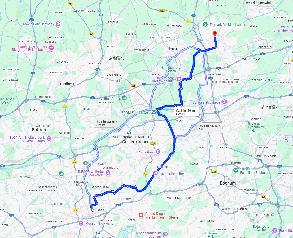 Anreise von Essen Zu Recklinghausen Über 