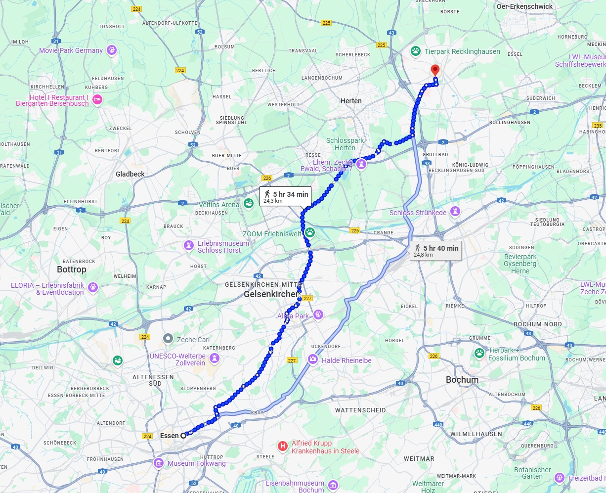 Anreise von Essen Zu Recklinghausen Über 