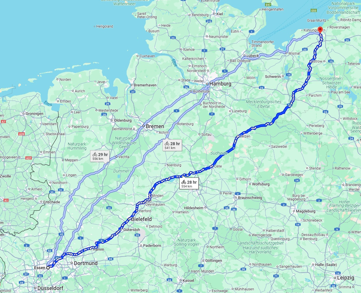 Anreise von Essen Zu Rostock Über 