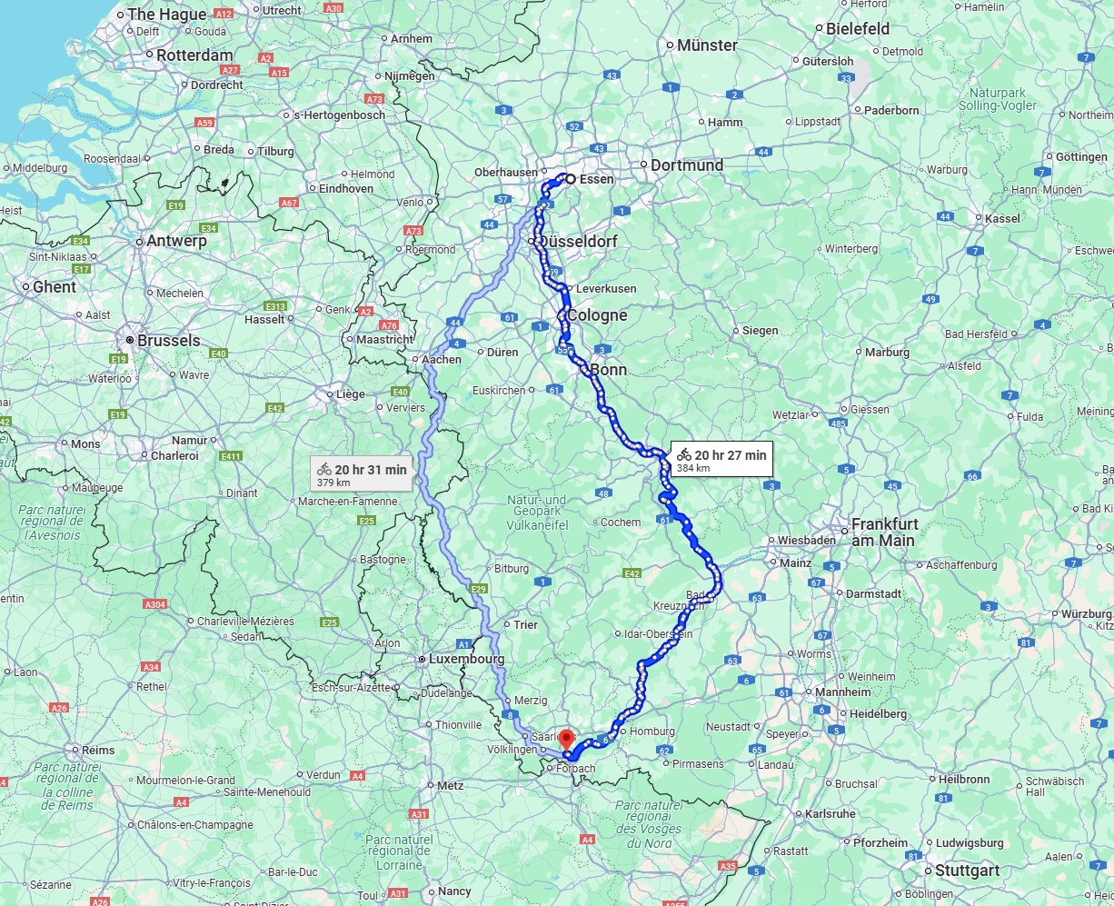 Anreise von Essen Zu Saarbrücken Über 
