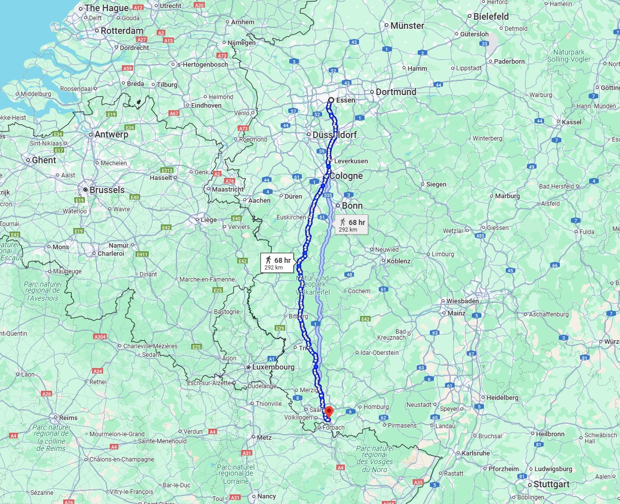 Anreise von Essen Zu Saarbrücken Über 