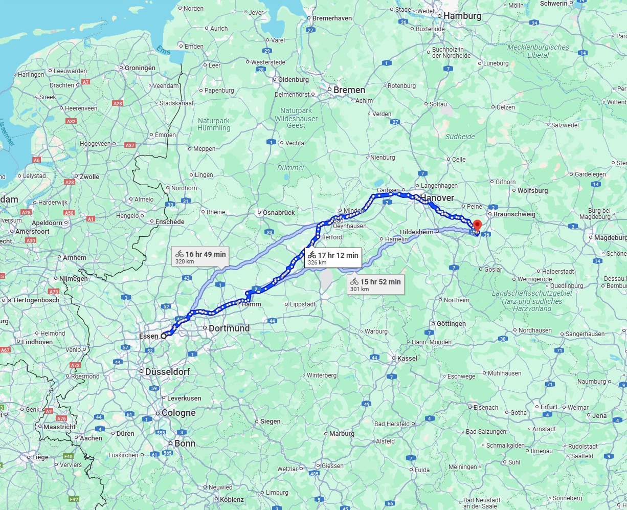 Anreise von Essen Zu Salzgitter Über 