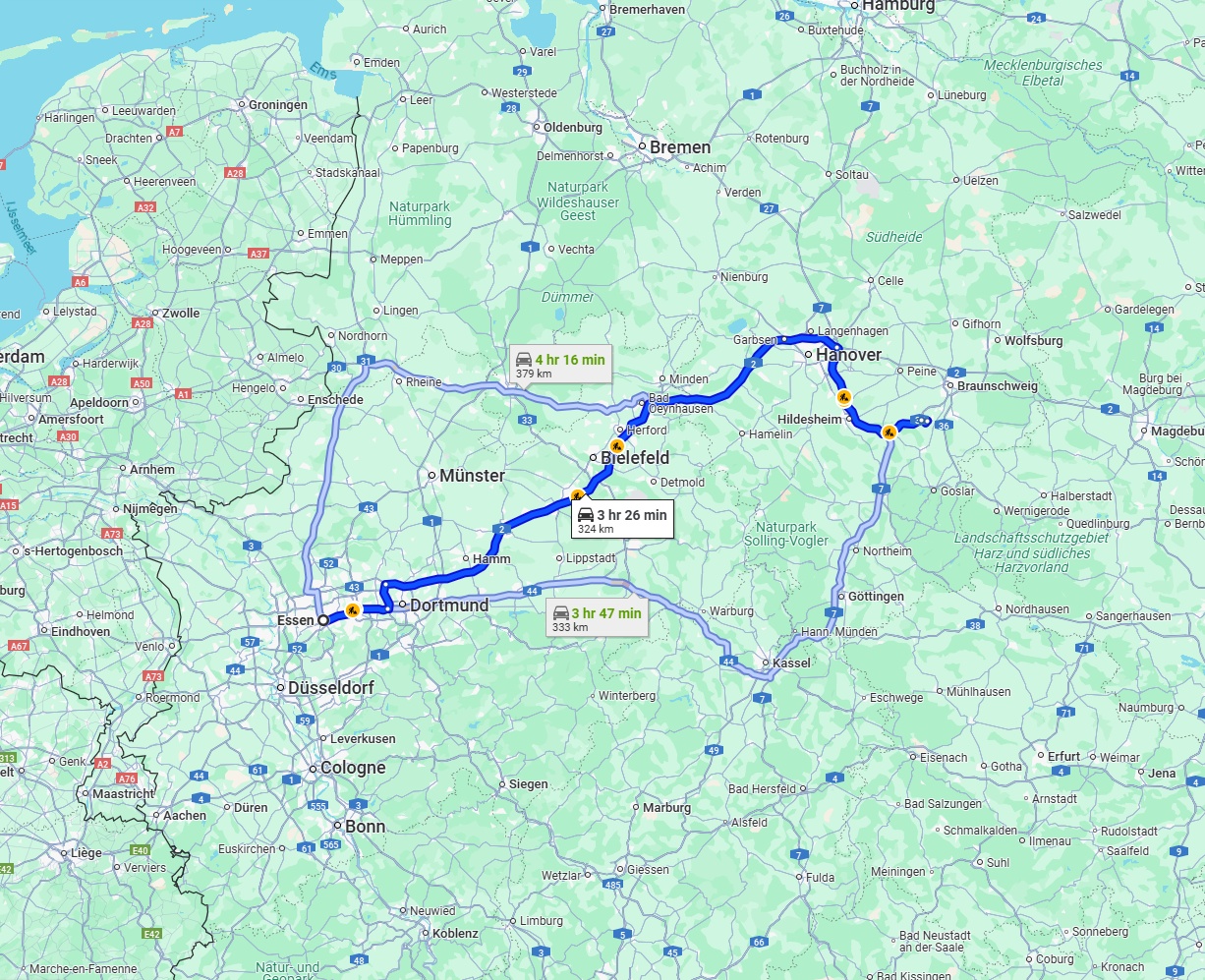 Anreise von Essen Zu Salzgitter Über via A2