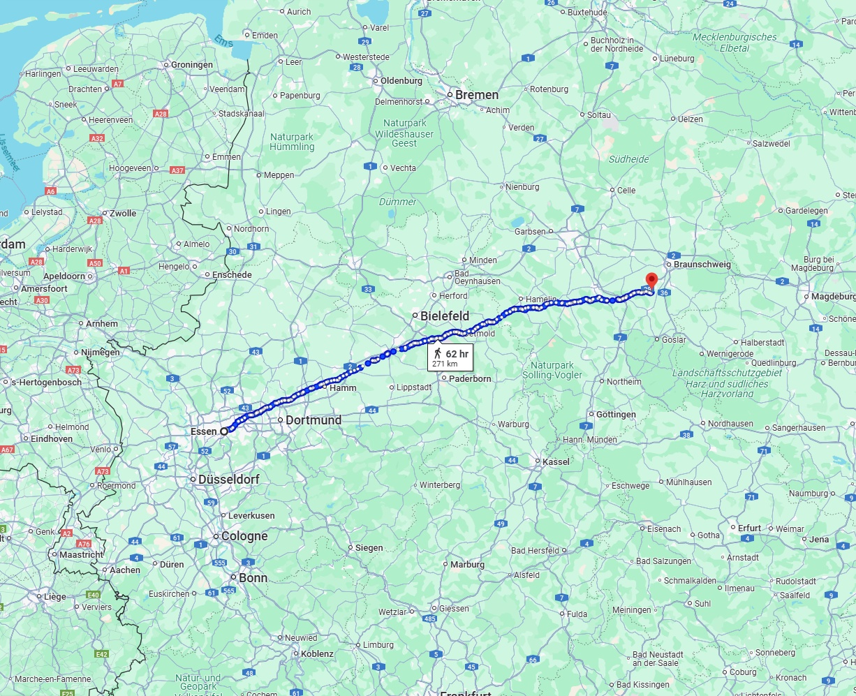 Anreise von Essen Zu Salzgitter Über 
