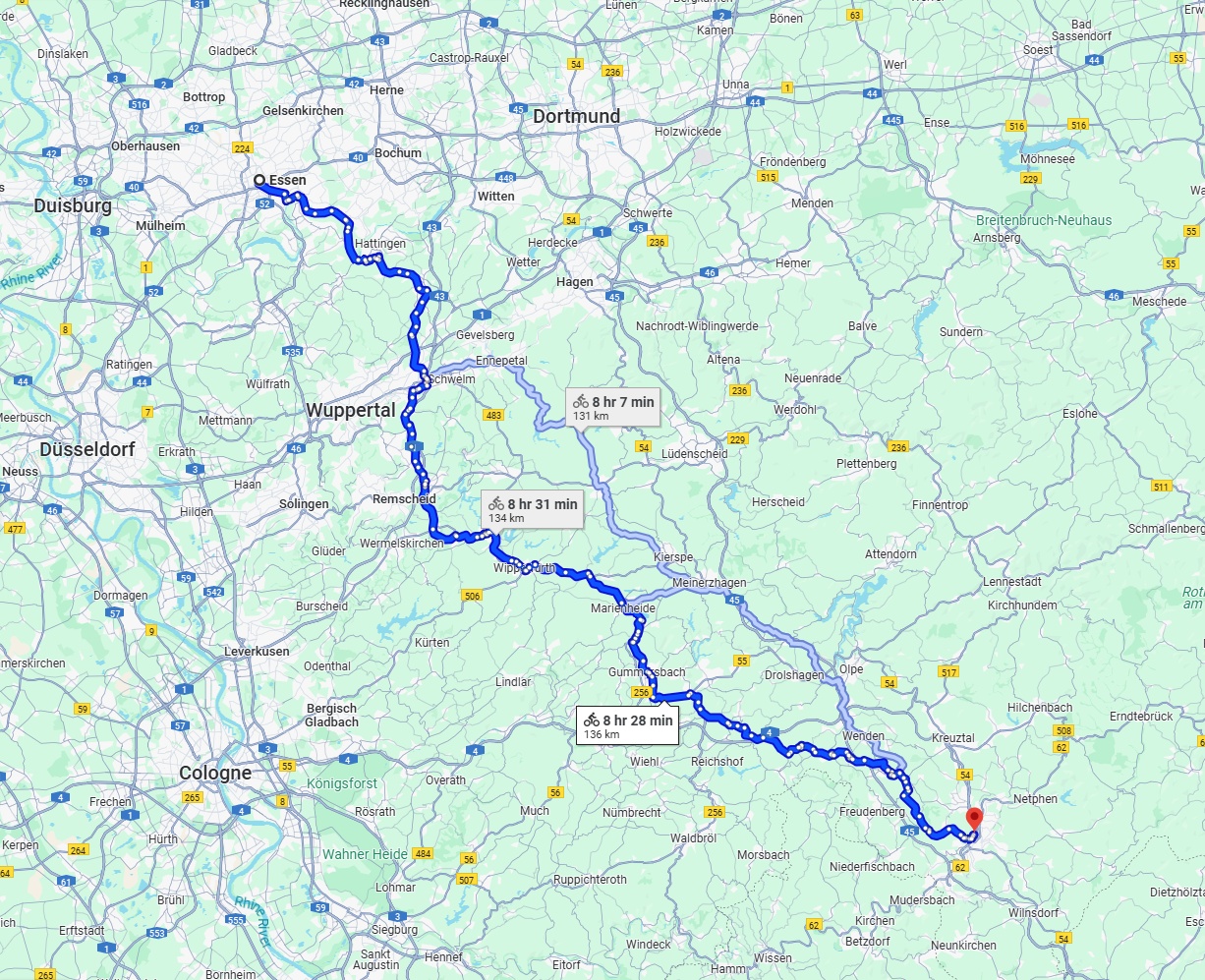 Anreise von Essen Zu Siegen Über 