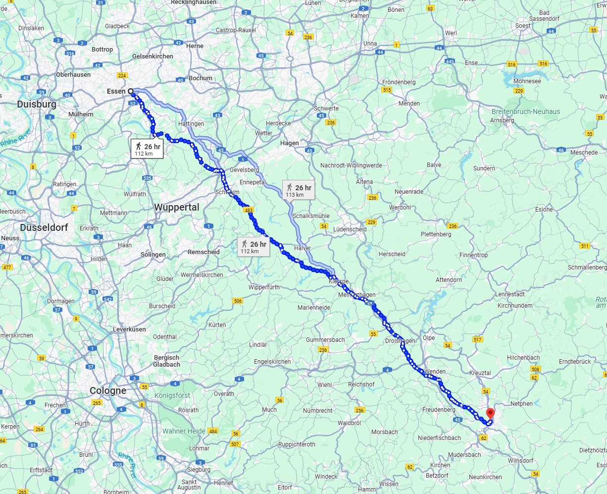 Anreise von Essen Zu Siegen Über 