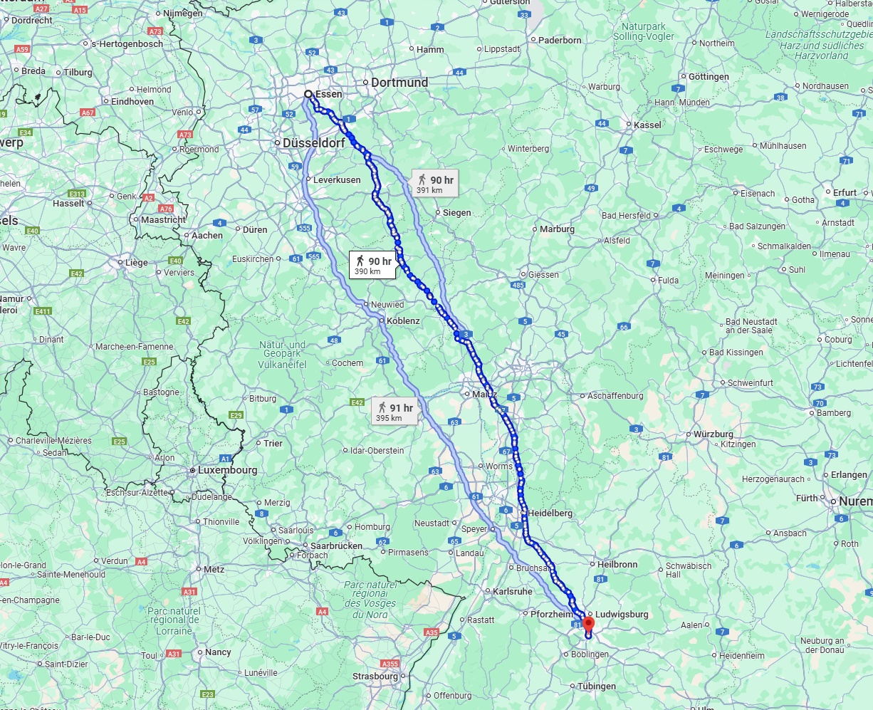 Anreise von Essen Zu Stuttgart Über 