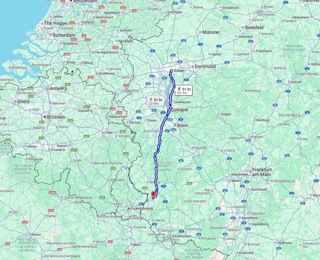 Anreise von Essen Zu Trier Über 