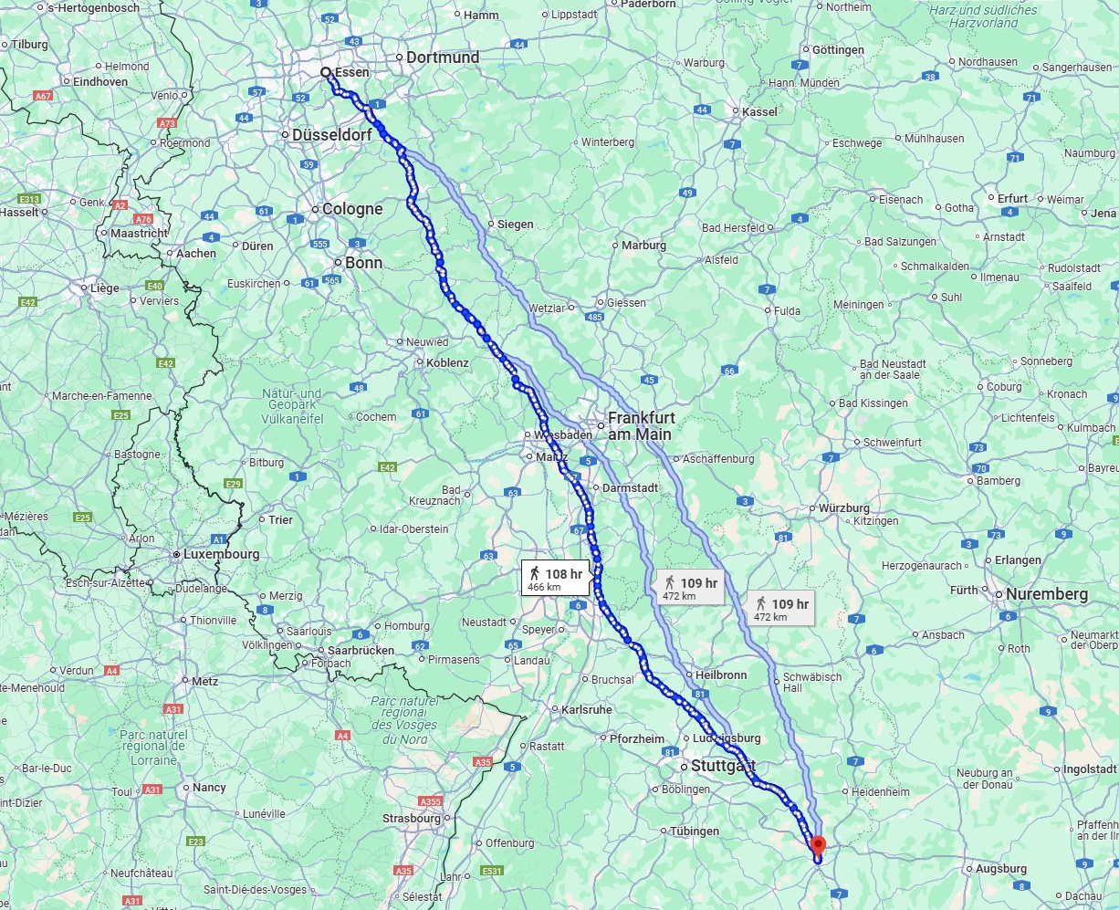 Anreise von Essen Zu Ulm Über 